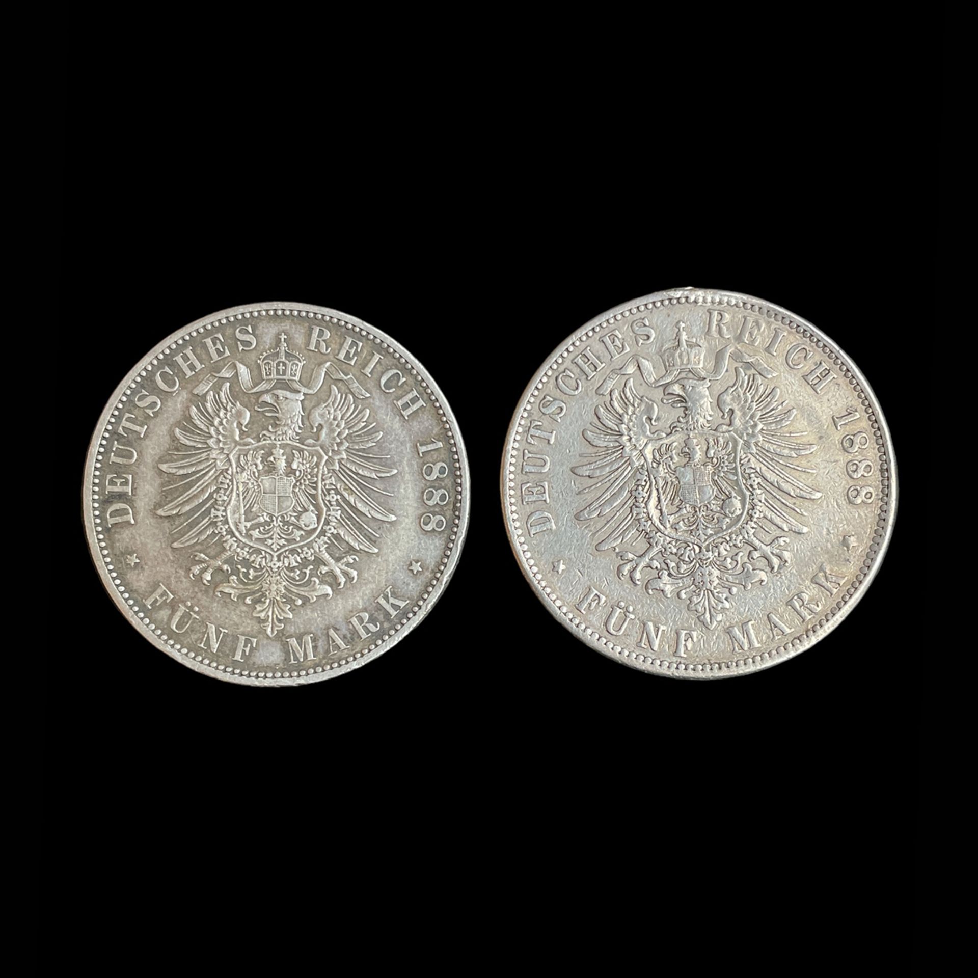2 Münzen (1888) - Bild 2 aus 2