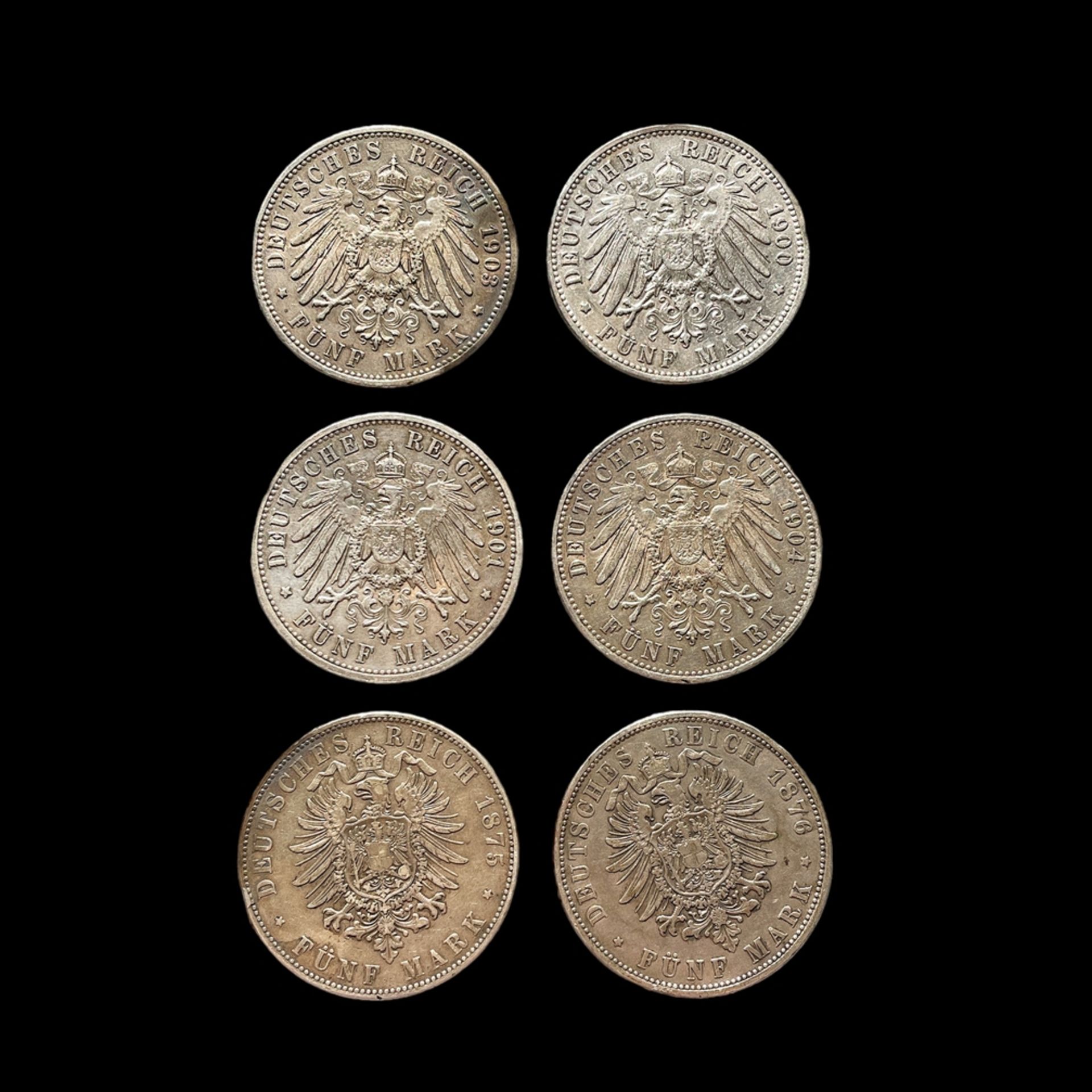 6 Silbermünzen - Bild 2 aus 2