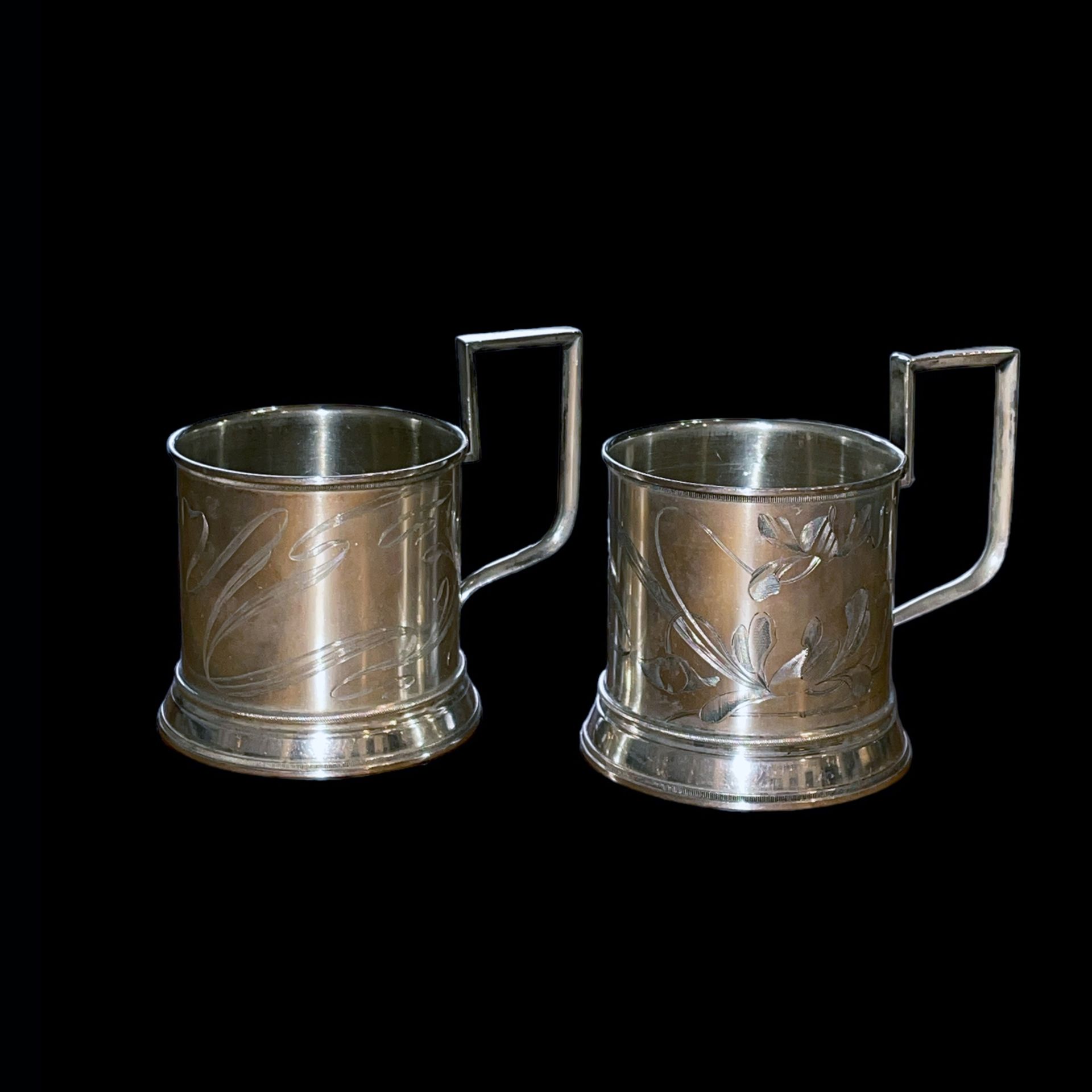 Paar Teeglas-Behälter (Russland, 1896 - 1908) - Bild 2 aus 3