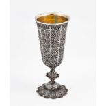 A Fine Sterling Silver and Parcel Gilt "Neharot" Kiddush Cup