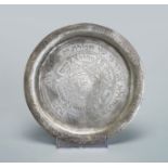A Antique Pewter "Havdala" Plate 18th-19th century