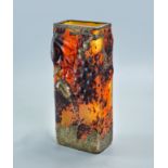 A Rare Daum Nancy Acid Etched Glass and Brass Fittings Vase, France, Early 20th Century