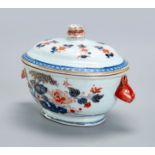 An Imari Style San-kai Porcelain Tureen, China, ca 1750