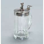 A Silver and Glass Pitcher, Russia, Moscow, 1882-1899