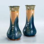 A Pair of Royal Doulton Glazed Ceramic Vases, England, Early 20th Century