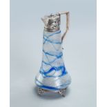 A Fine Silver and Acid Etched Glass Claret Jug by I.S. Prudnikov, Russia, 1871-1896