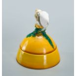 A Wiener Werkstatte Polychrome Porcelain Lidded Box by Michael Powolny, Austria, Vienna, ca 1907