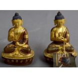 Zwei Blau Kopf Buddhas
