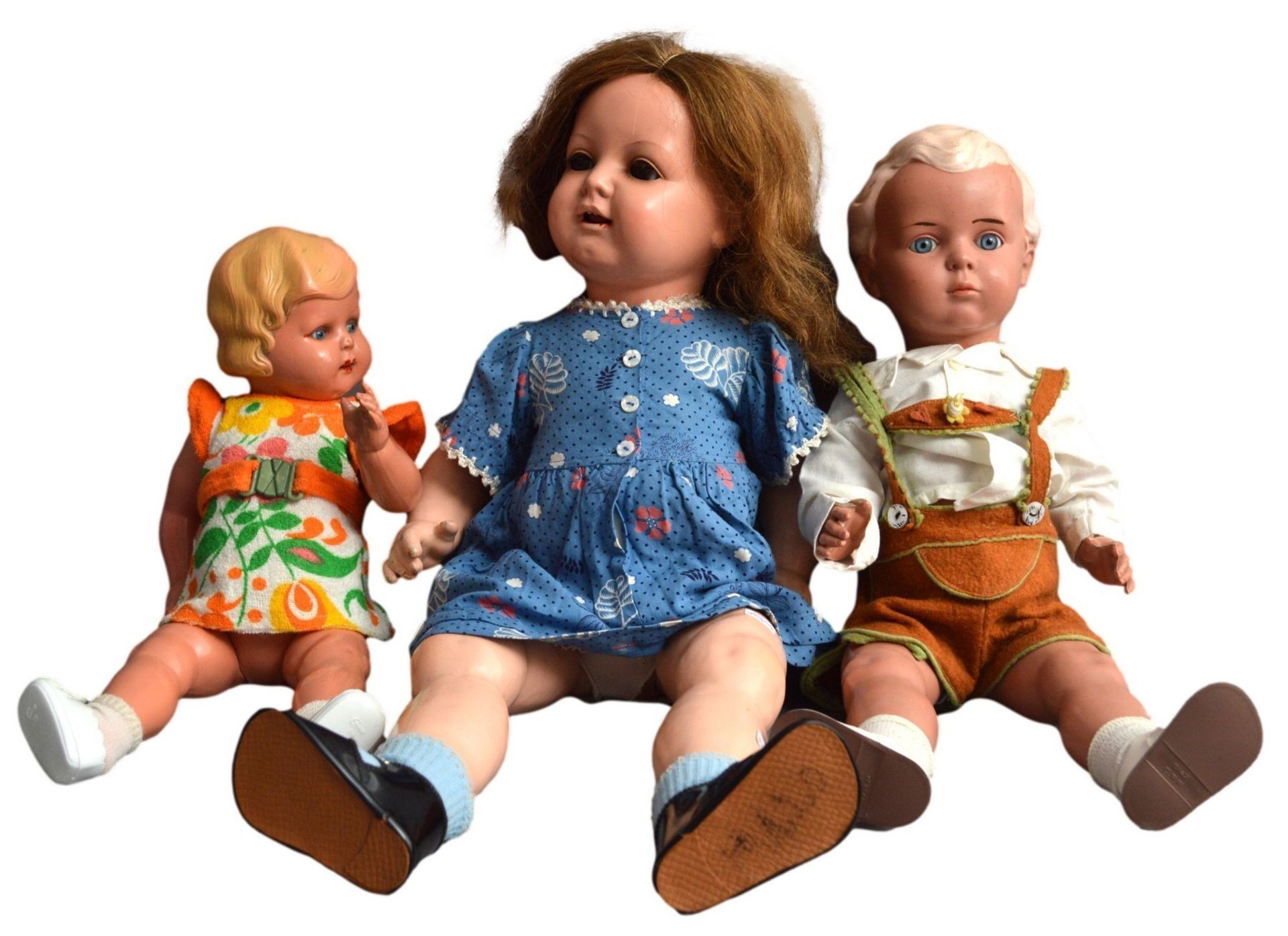 Konvolut drei Puppen