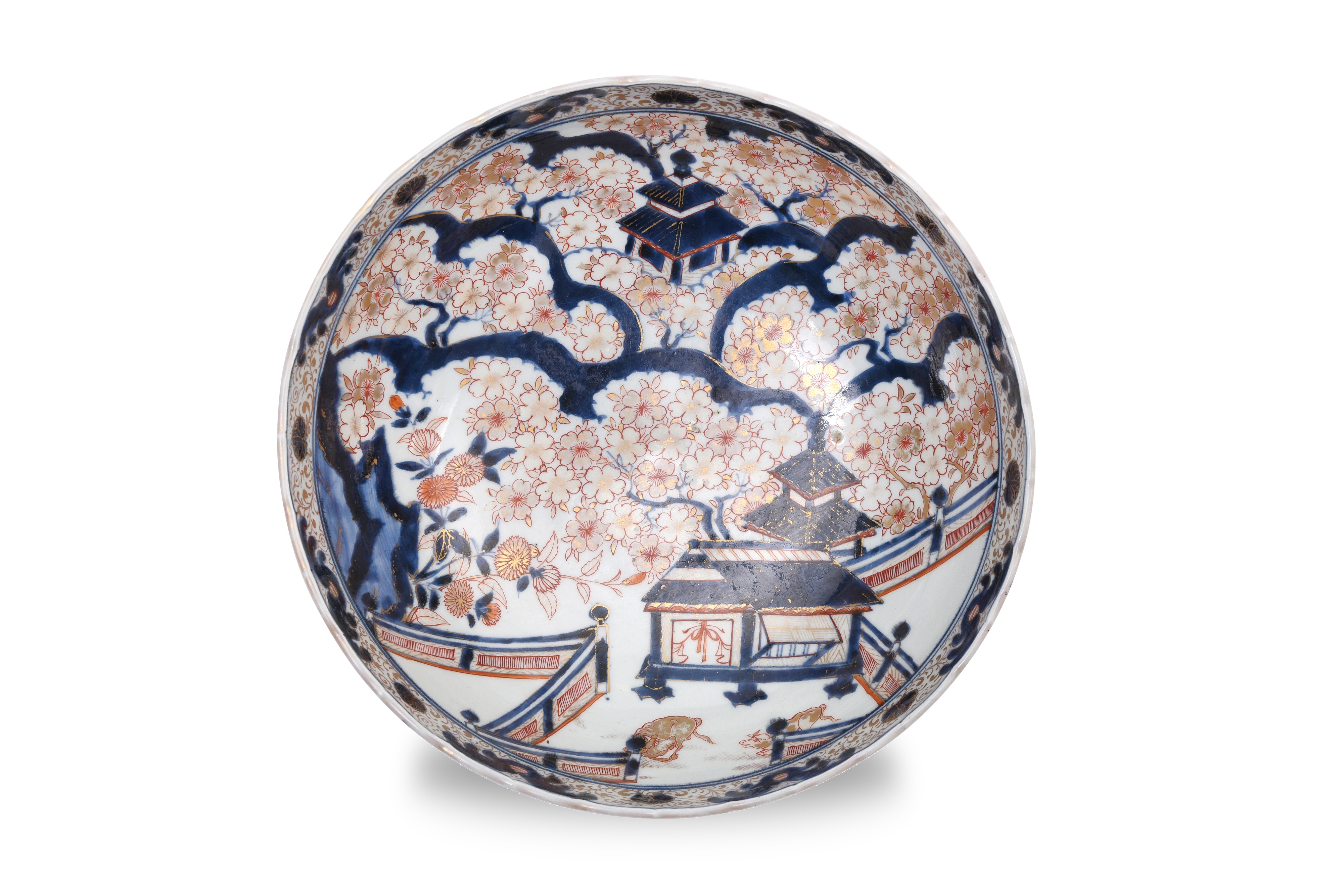 A LARGE UNUSUAL IMARI BOWL Japan, Edo period, 19th century