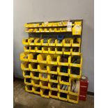 Rack w/ Bins including contents