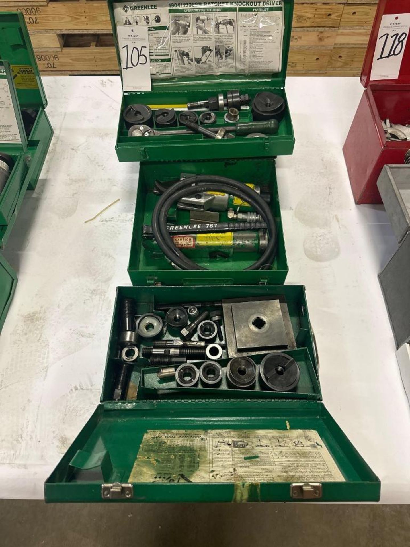 Greenlee Ratchet set w/ cases.