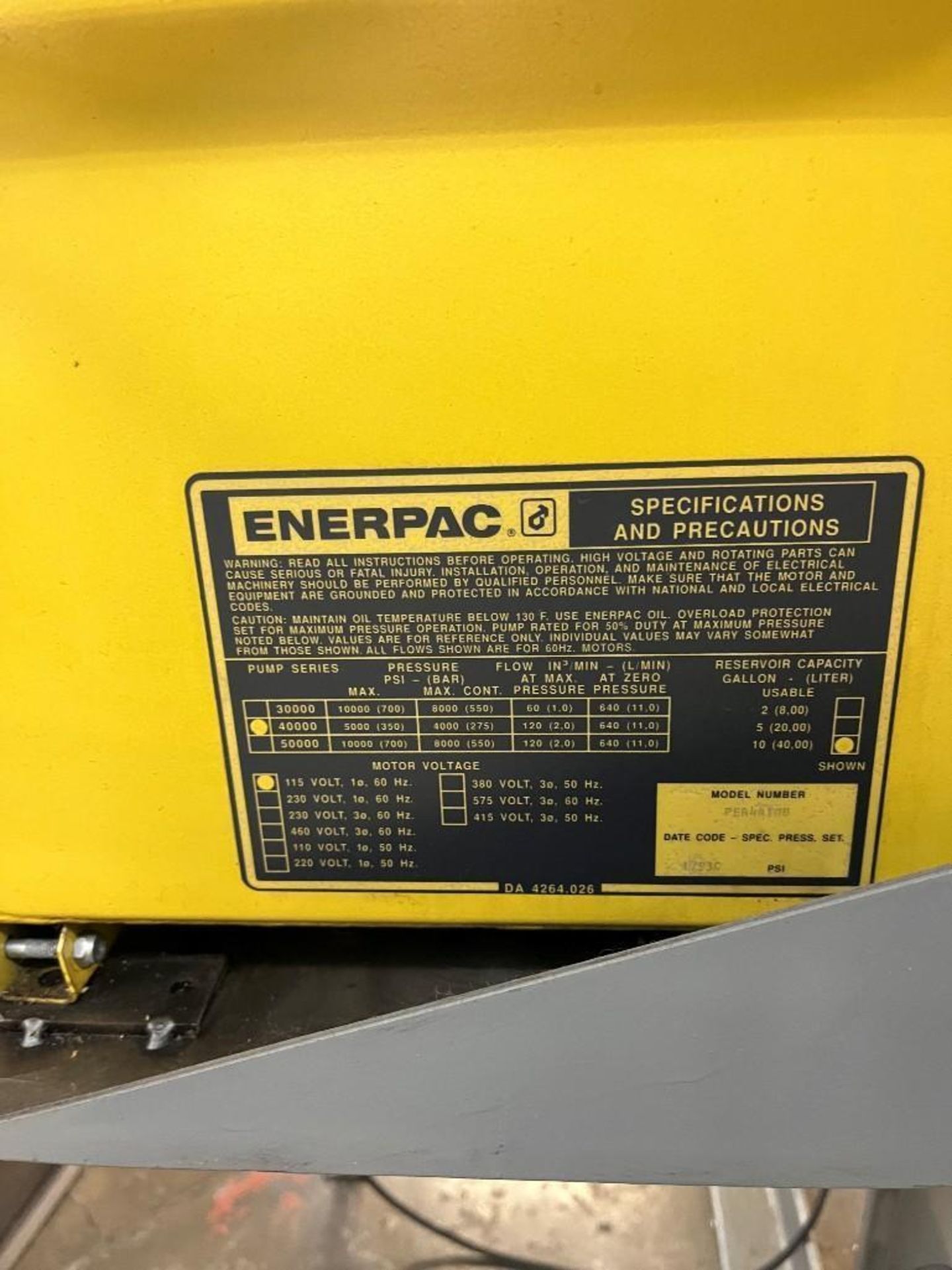 Enerpac 55-Ton Shop Press - Image 4 of 5