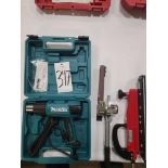 Brand new Makita heat gun, Air Jet mini sander, Ingersoll-Rand Sander.