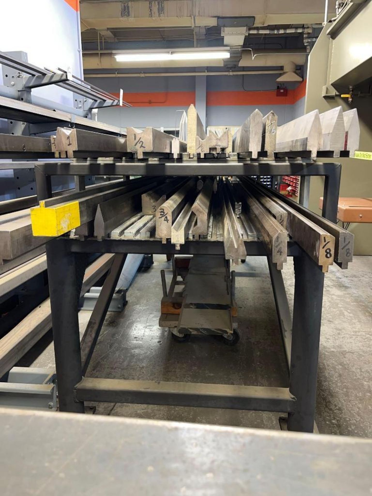 Press Brake Dies W/ Cart and shelf