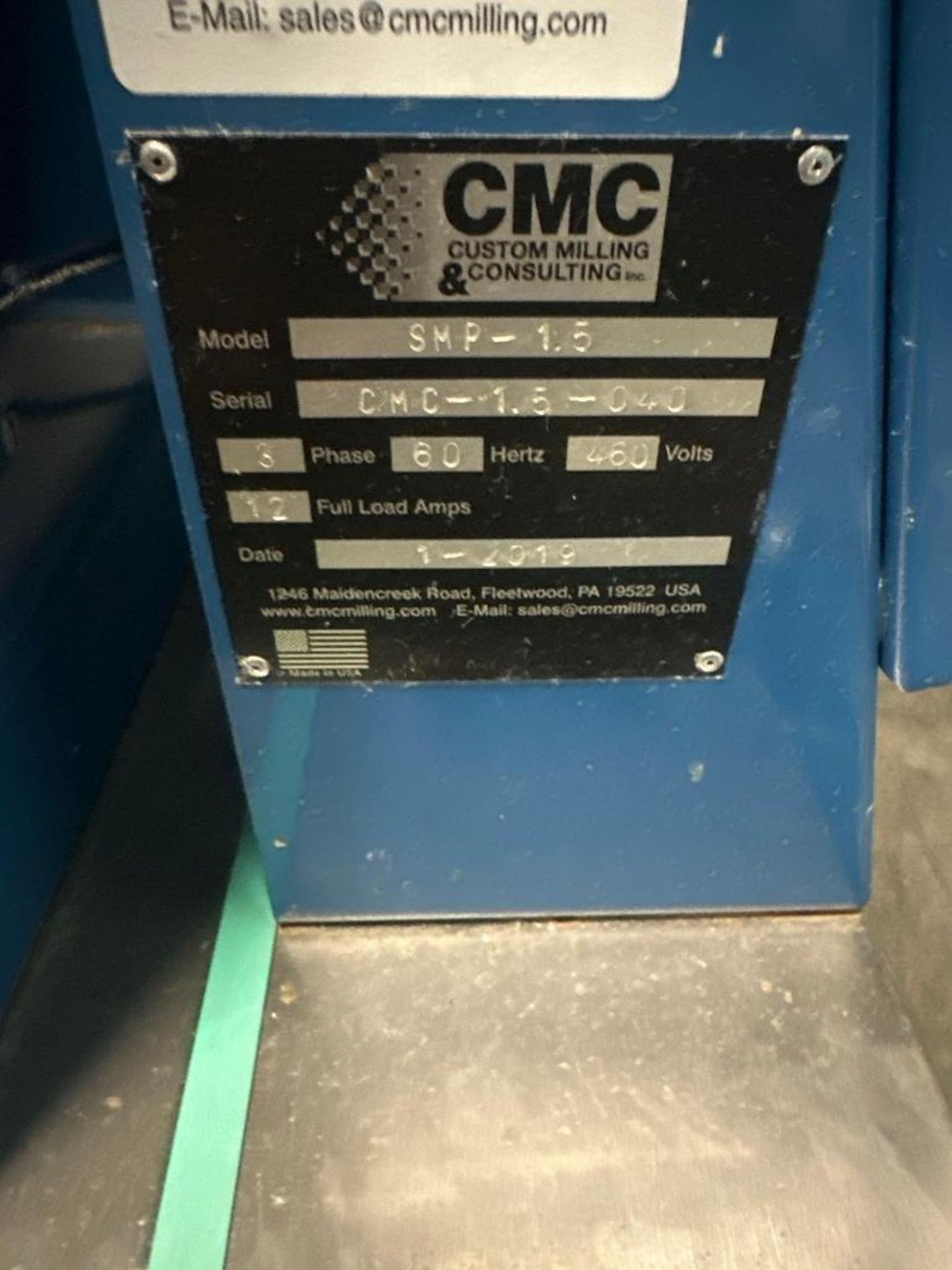 CMC / Brinkmann Centrifugal Ball / Media Mill Model SMP-1.5 (New as Delivered in 2019) - Image 4 of 8