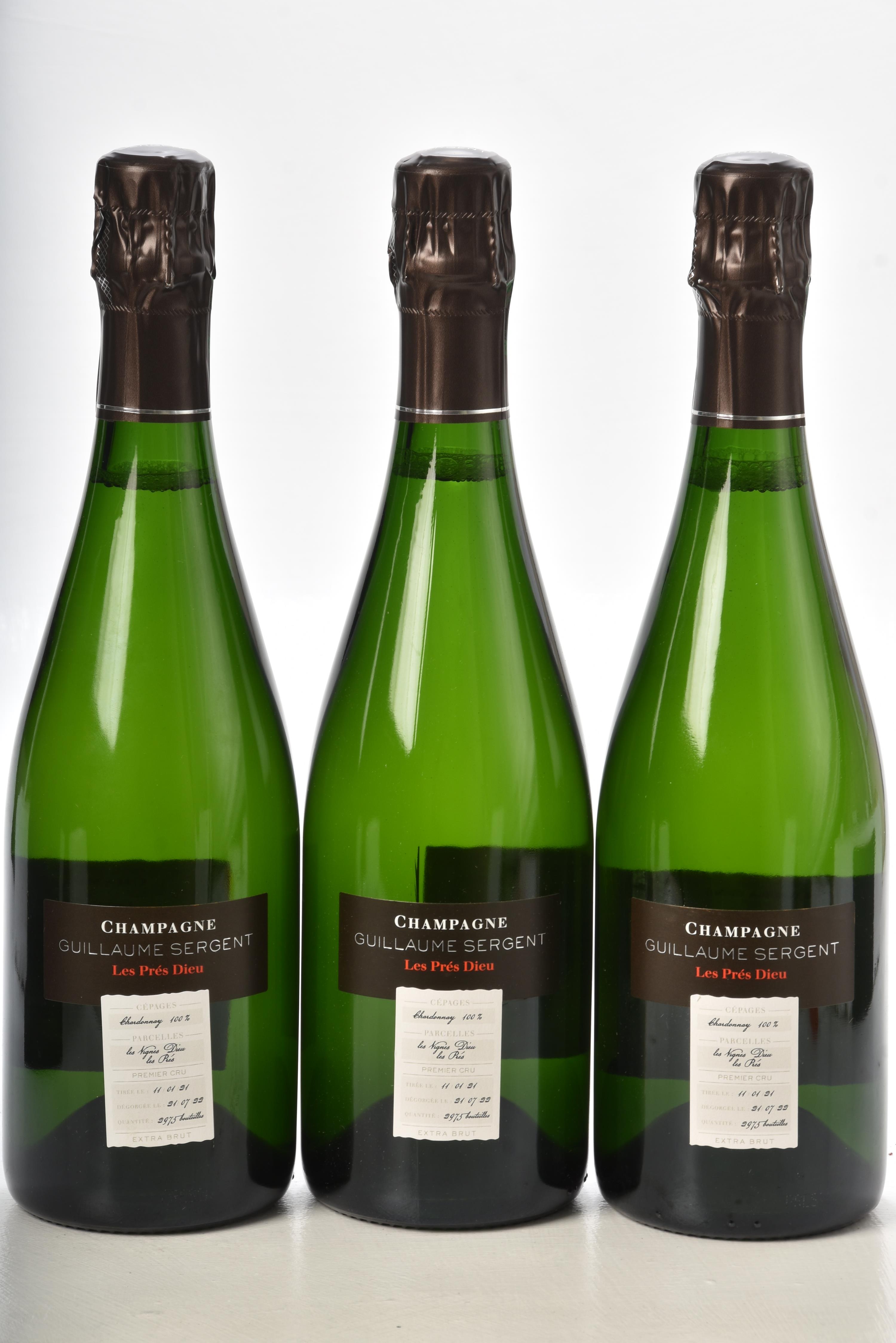 Champagne Guillaume Sergent Les Pres Dieu Blanc de Blancs NV 3 bts In Bond