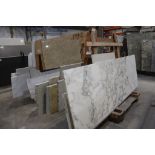 All to go - Solid surface remnants - comes with wood constructed A frame -