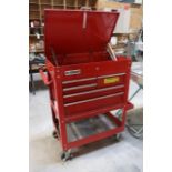 US General portable tool cabinet with lid and 4 drawers