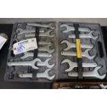 Set of Pittsburg metric open end wrenches from 20 mm to 36 mm