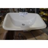 New Mansfield 218NS white under counter lavatory sink