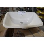 New Mansfield 218NS white under counter lavatory sink