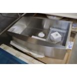 New Stainless Apron Front Farm sink with drain insert - 20" x 33"