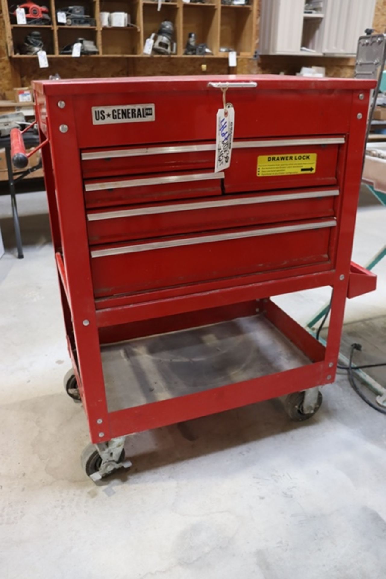 US General portable tool cabinet with lid and 4 drawers - Image 2 of 3