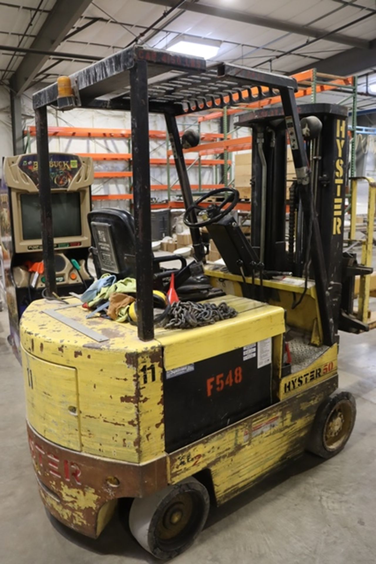 Hyster E50XL-27 electric fork lift with Hertner Auto 6000 charger (TX18-865 - Bild 3 aus 7