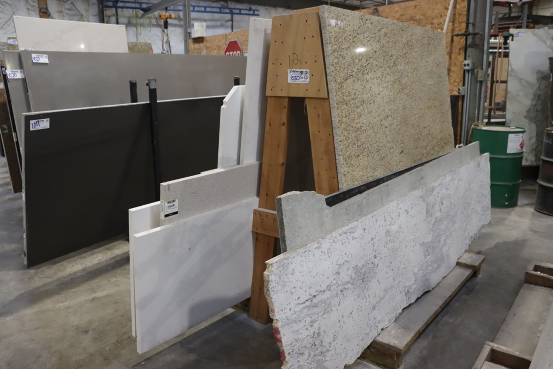 All to go - Solid surface remnants - comes with wood constructed A frame -