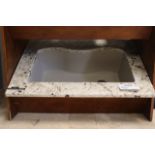 22" x 33" Elkay Bisque kitchen sink display