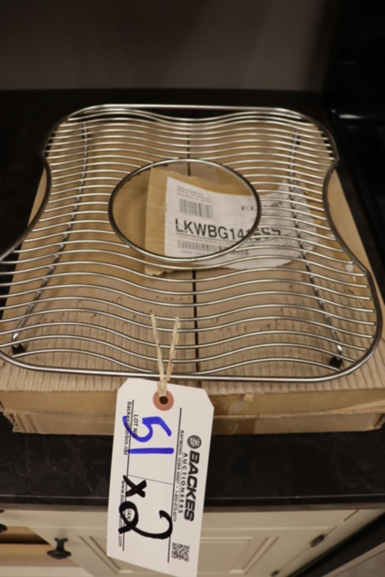 Times 2 - New Elkay 14" x 15" stainless wire sink grids