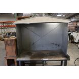 30" x 60" Galvanized spray booth w/ work table & blower