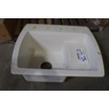 18" x 22" white porcelain style drop in sink