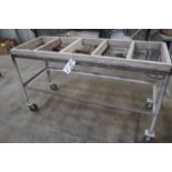 24" x 66" steel framed portable wotk table with open top