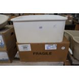 New Elkay 2119 white single bin 21.25" x 23.5" lavatory sink