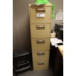 Steelcase 5 drawer metal letter file cabinet