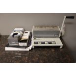 Ibico Binder machine with spines & envelopes