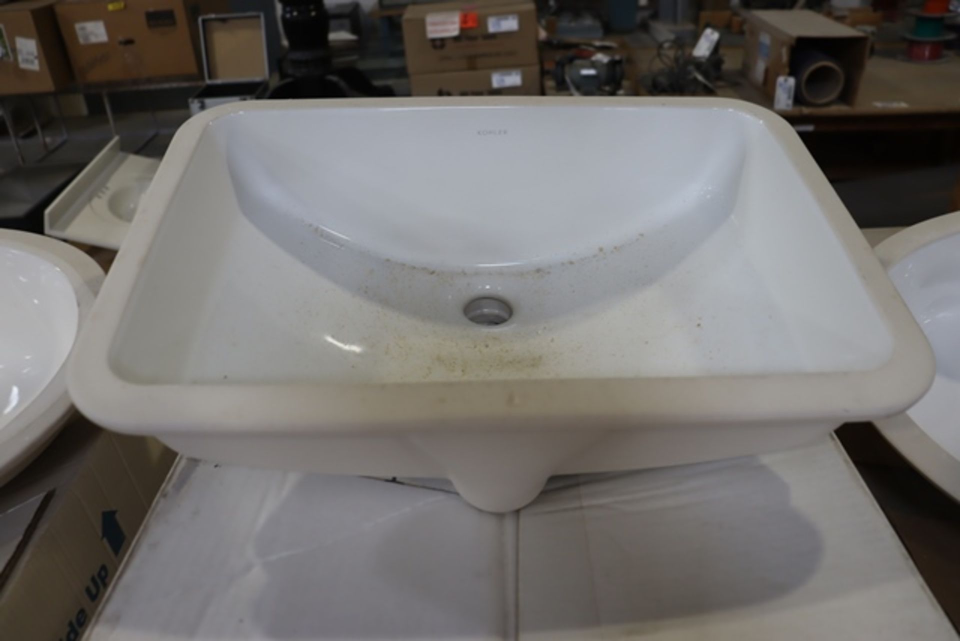 New Kohler 2214-0 white under counter lavatory sink