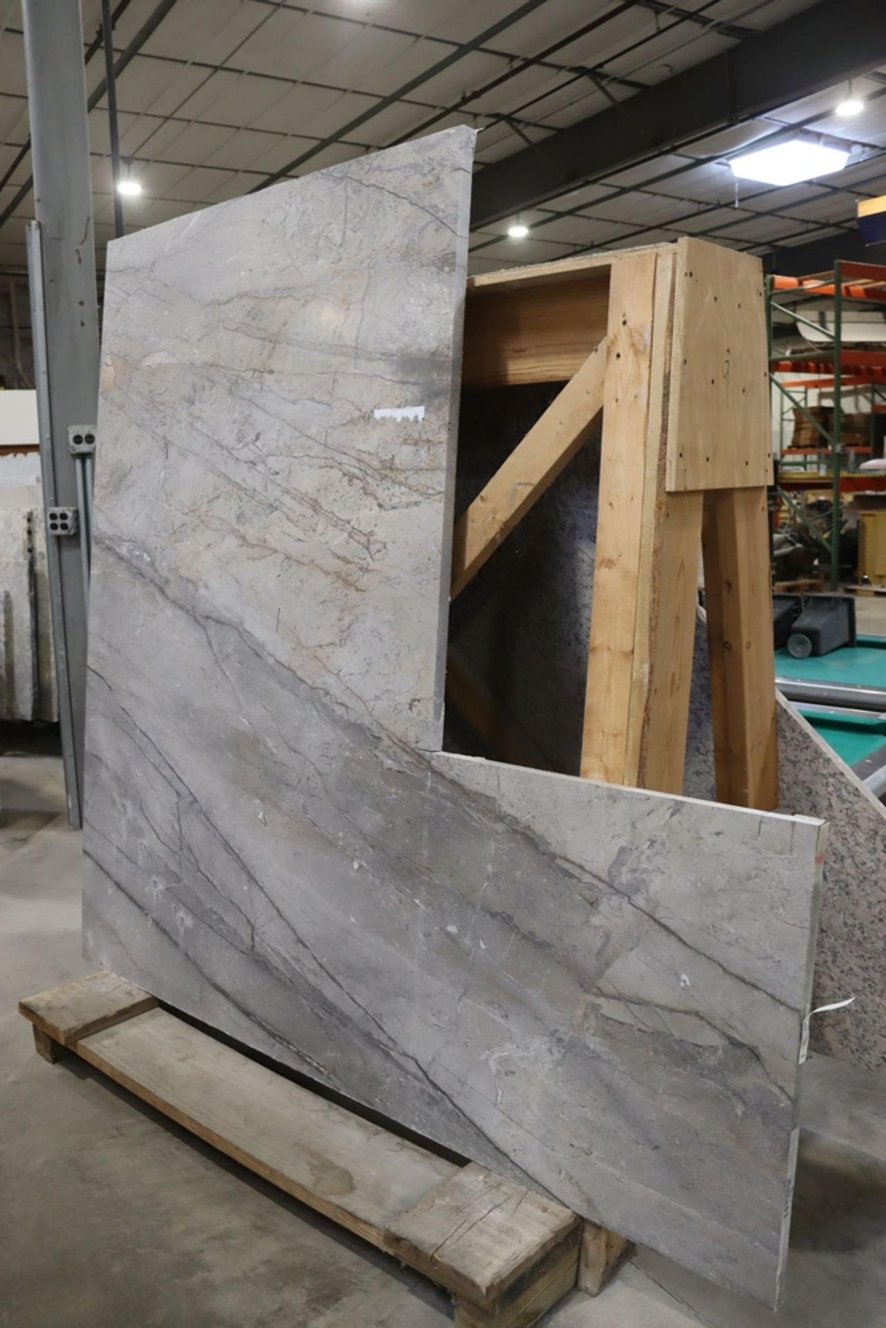 All to go - Solid surface remnants - comes with wood constructed A frame - - Image 3 of 6