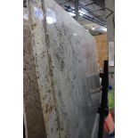 74" x 9' 7" x 1 3/16" Thick solid surface top - chipped corner