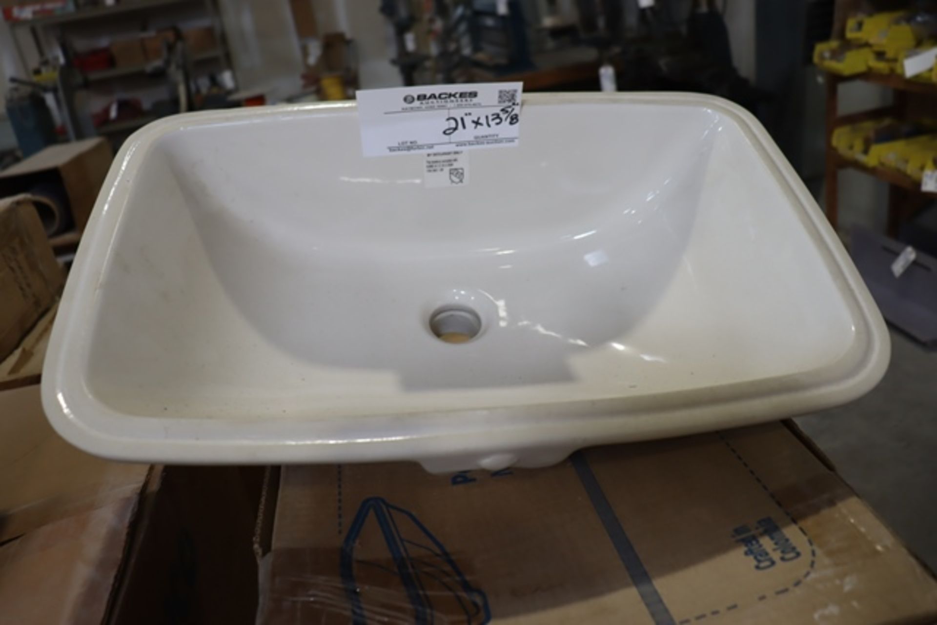 New Mansfield 218NS white under counter lavatory sink