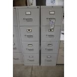 Times 2 - Hon 4 drawer letter size filing cabinets