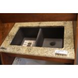 22" x 33" Elkay mocha kitchen sink display