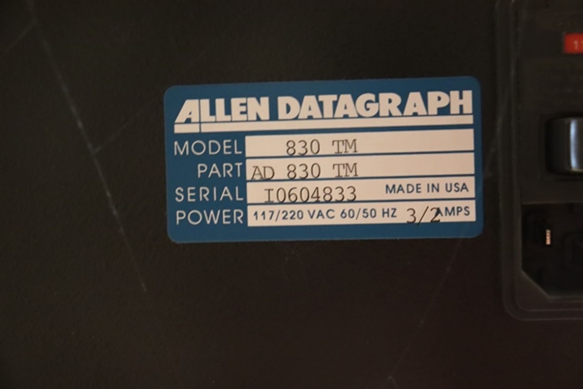 Allen Datagraph template Monur 30 - AS IS - Image 4 of 4