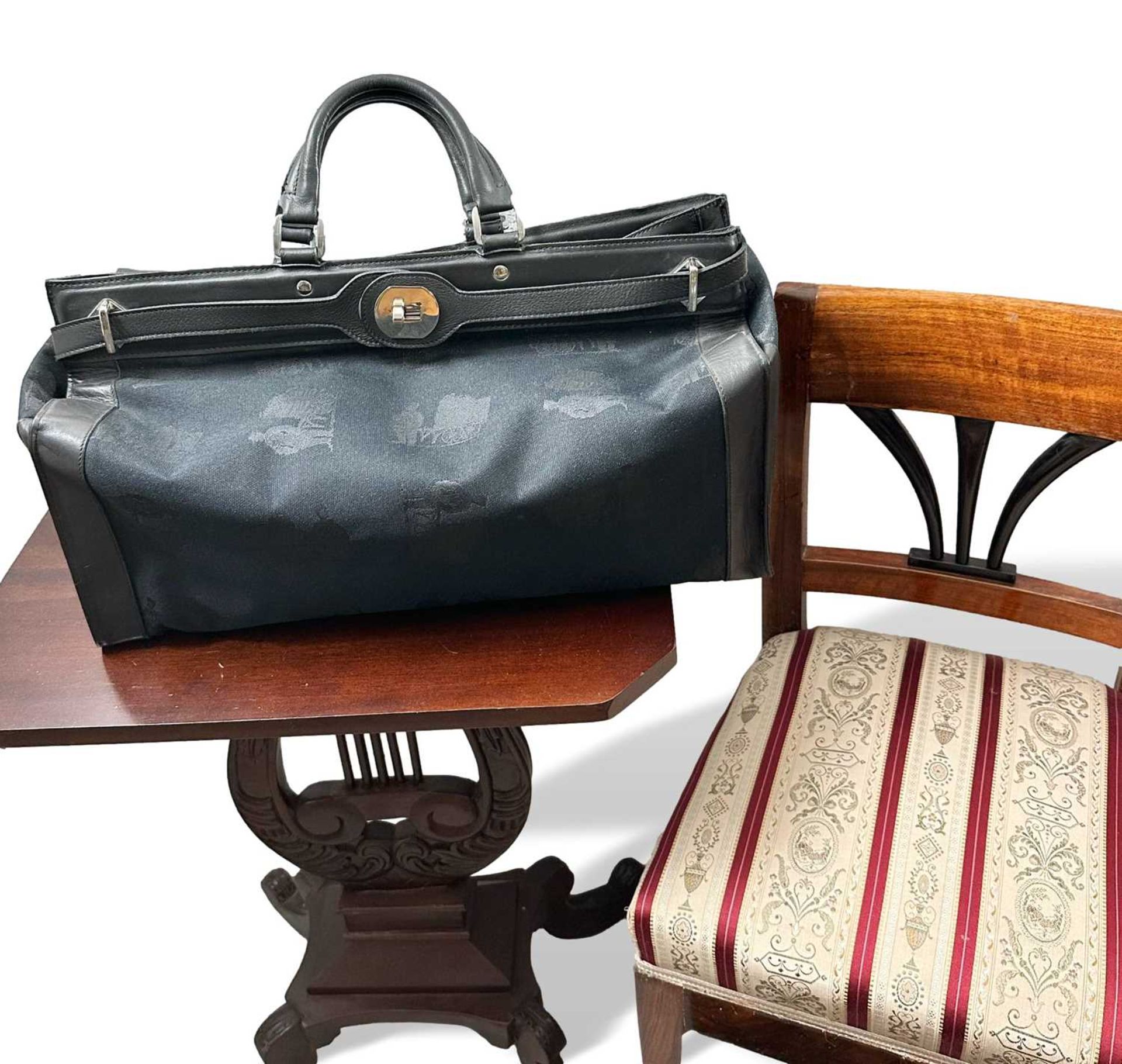 Vintage Reisetasche (oder Handtasche oder Arzttasche), nicht identifizierter Hersteller - Bild 2 aus 12