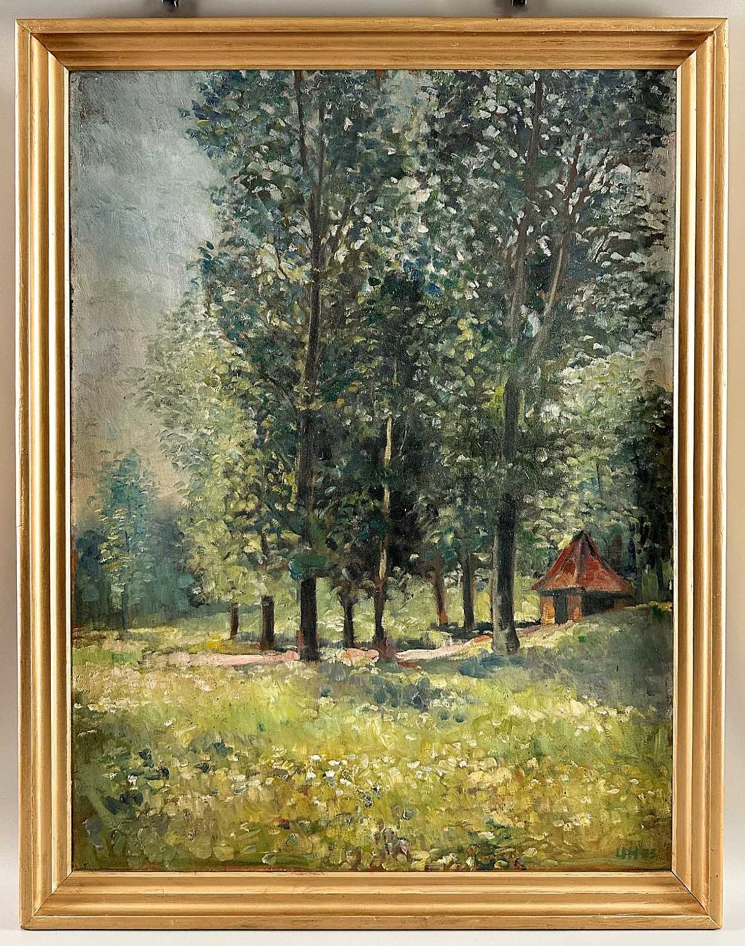 Hallerstede, Ulrich (1899-1968), Ölgemälde Pappeln um 1933