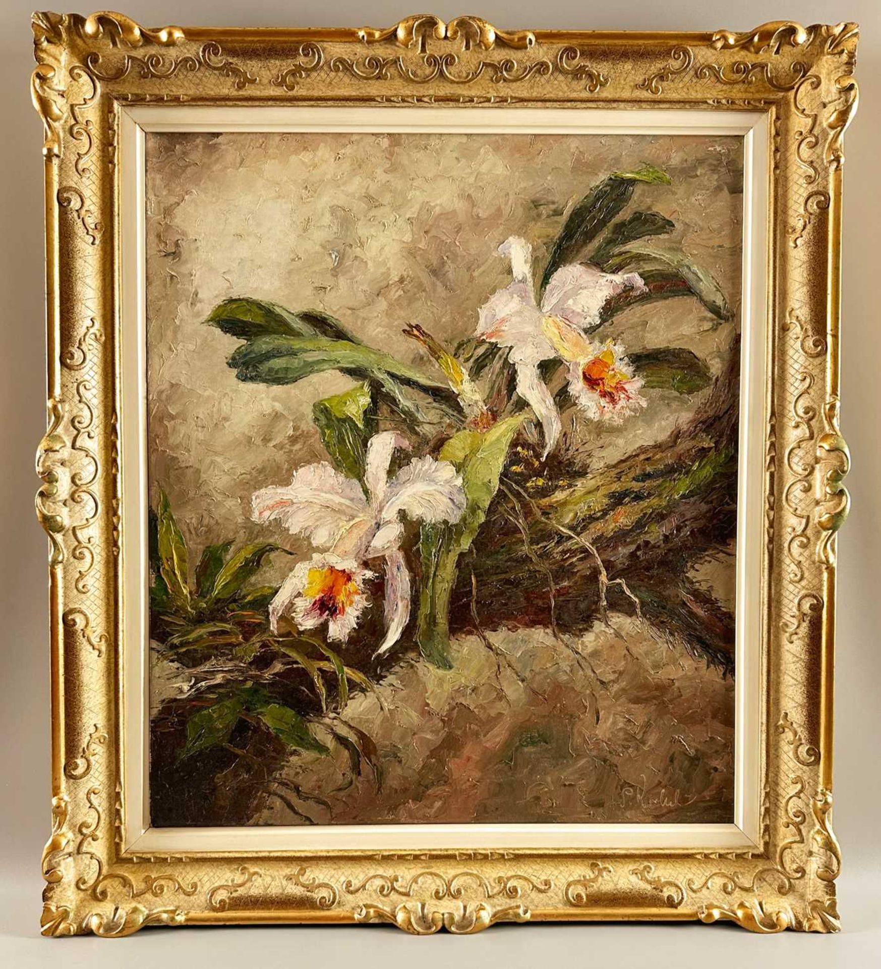 Rochel, Siegfried (1904-1985), Ölgemälde Stillleben Orchideen