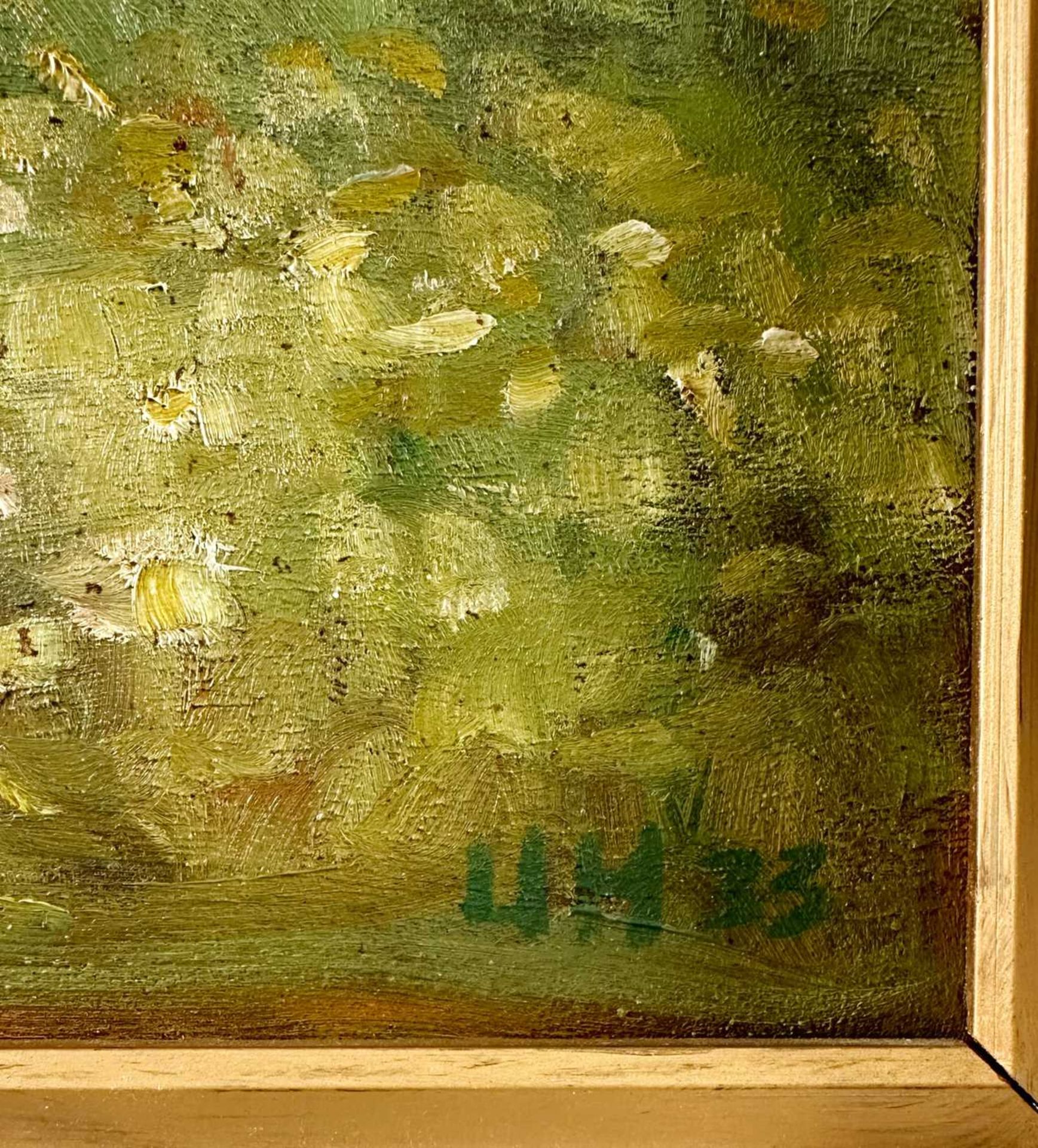 Hallerstede, Ulrich (1899-1968), Ölgemälde Pappeln um 1933 - Bild 4 aus 6