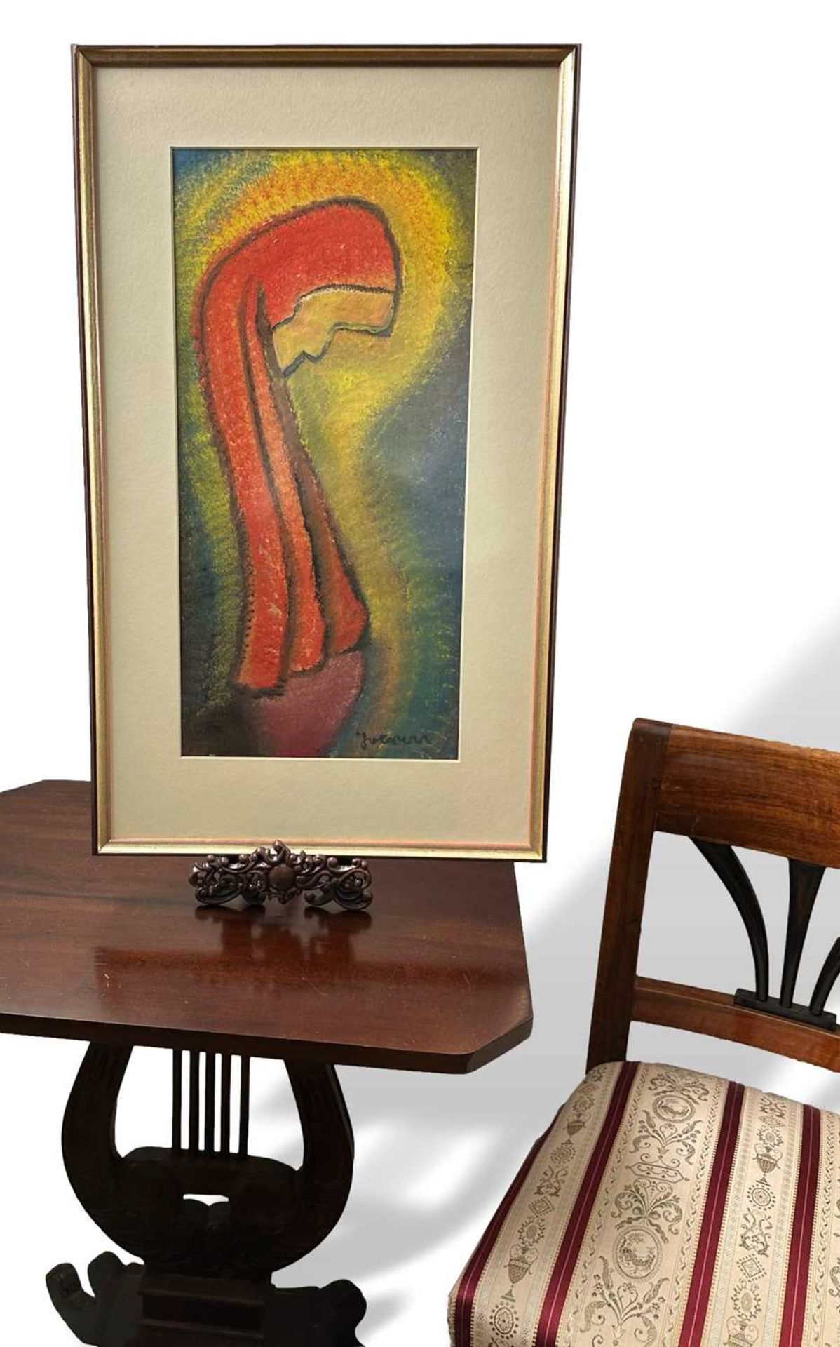 Brenneis, Jo (1910-1994), Gouache und Mischtechnik Malerei, Madonna, abstrakt - Bild 2 aus 6